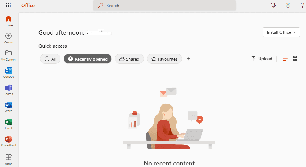 Office 365 homepage Office 365 homepage